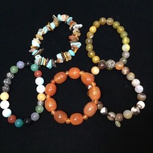 Five stone stretchy bracelets